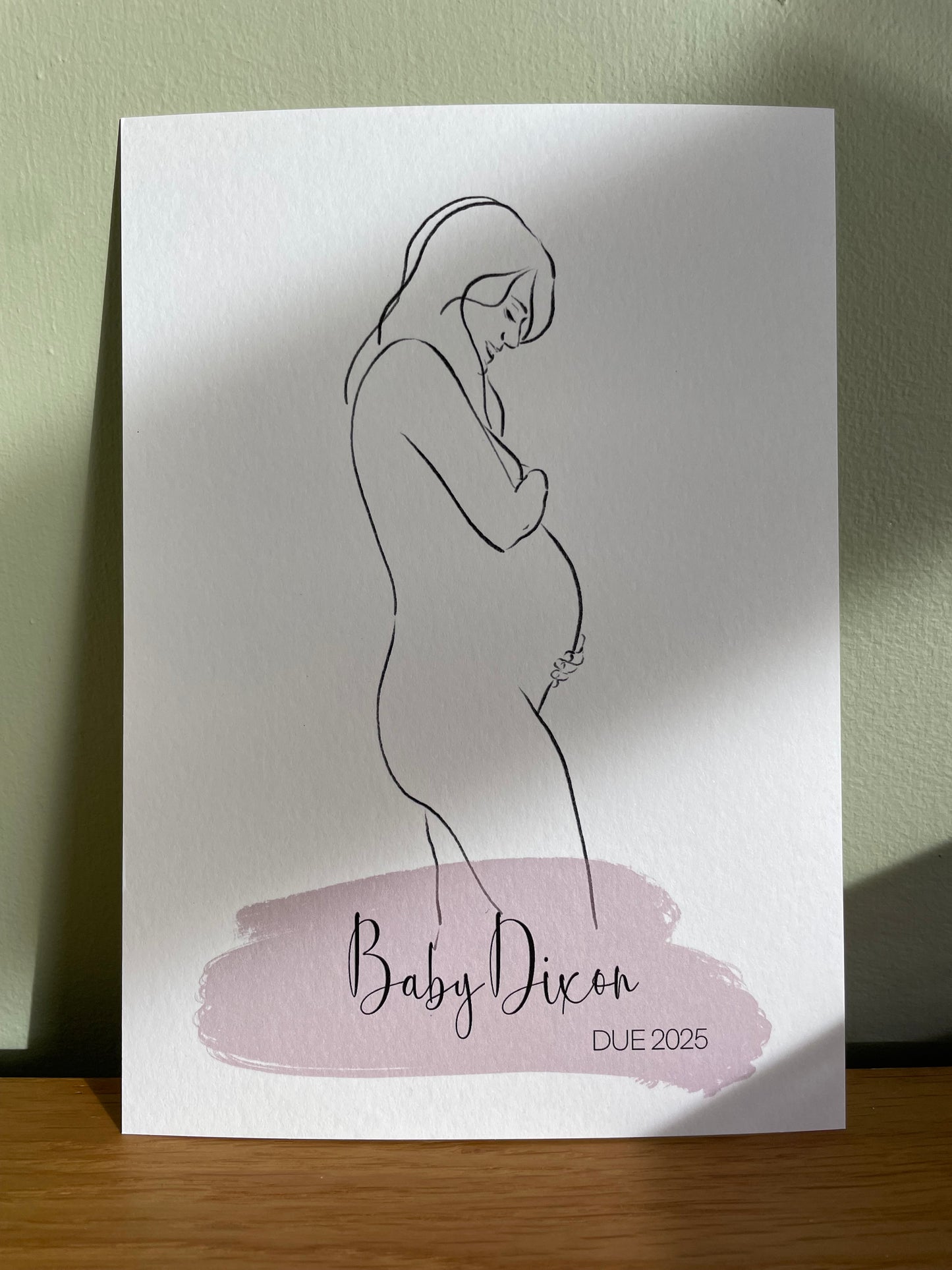 Pregnancy Bump Line Drawing