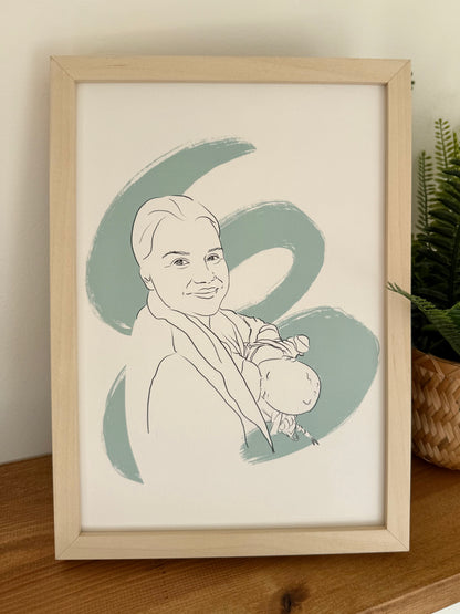 Breastfeeding Line Drawing